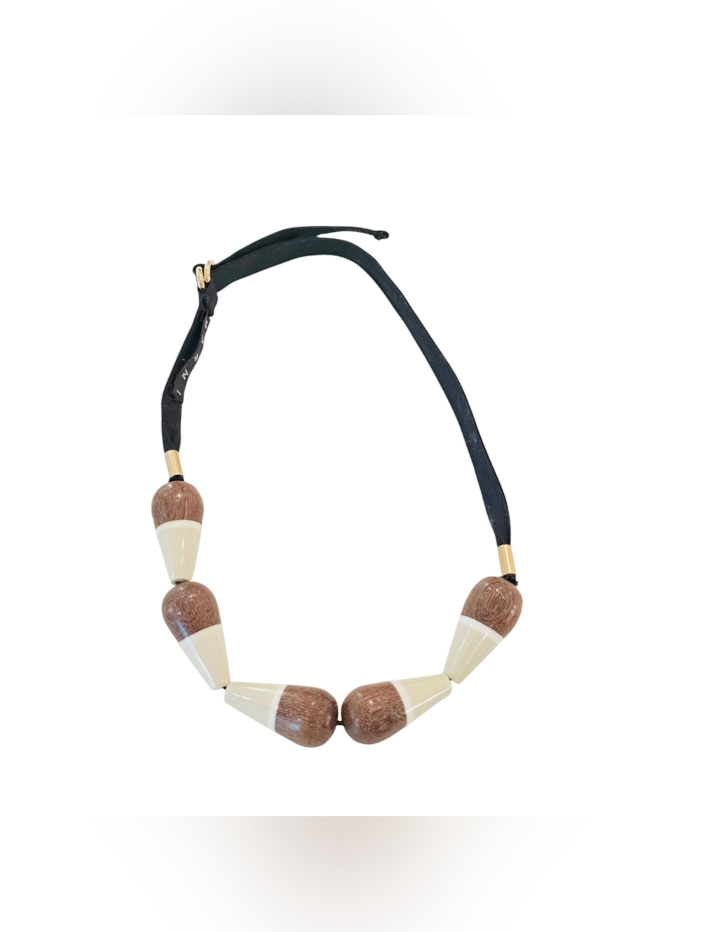 Marni Brown and Cream Bead Necklace